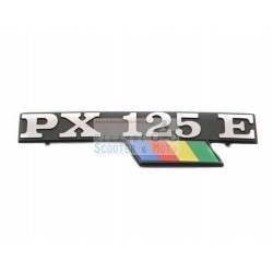 Nameplate Frieze Coat Hood Lateral Vespa PX 125 E With Flag