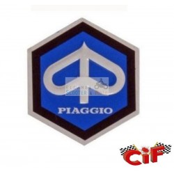 Plaque étiquette adhésive Frieze emblème Scudetto Vespa Aluminium Hexagon 26mm