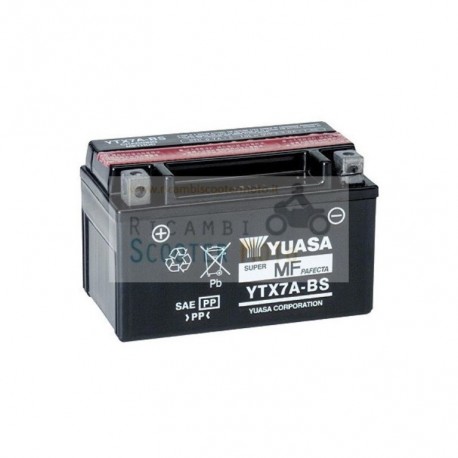 Yuasa Batterie Ytx7A-Bs Kymco Menschen S 50 4T 05/14 Ohne Säure-Kit