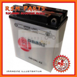 Batteria Equivalente Yb12Al-A2 Aprilia Scarabeo 4T Rotax 125 1999-02 Senza Kit Acido