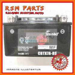 Battery Asaki Cbtx7A-Bs Eq Ytx7A-Bs Ering Warrior 50 4T R12 06/08 Without Acid Kit