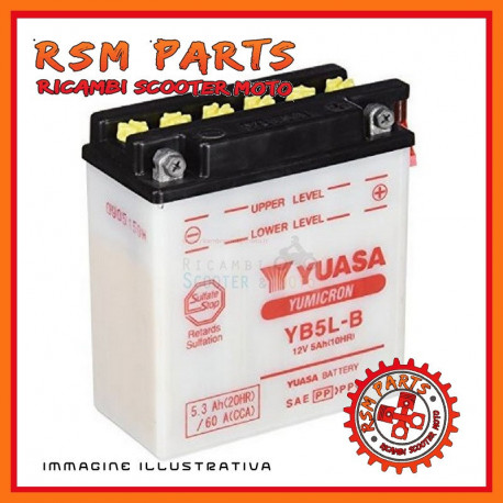 Yuasa-Batterie Yb5L-B Piaggio Scatto 50 92/93 Ohne Säure-Kit
