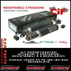 Adjustable dampers kit Vespa PX 125 E Front And Rear