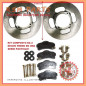2 front brake discs Ø 220 pads AIXAM COUPE 2010