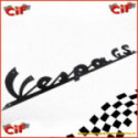 Written plate Shield Front Vespa GS 150 Aluminum Black