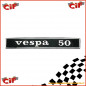 Nameplate On Back Vespa 50