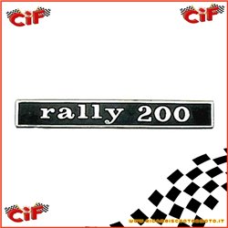 Targhetta fregio stemma logo scritta parte posteriore PIAGGIO Vespa Rally 200