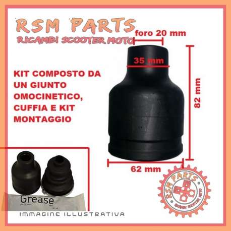 Kit CV joint axle gearbox side AIXAM COUPE'
