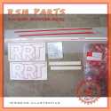 Kit serie decalco adesivi rossi serbatoio Originale Gilera RRT 125