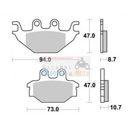 Couple Rear Sintered Brake Pads Can-Am DS 250 2007