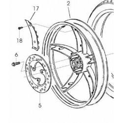 Cerchio ruota posteriore a disco originale Aprilia