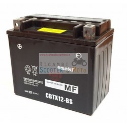 Batteria Asaki Cbtx12-Bs 12V 12A Senza Kit Acido