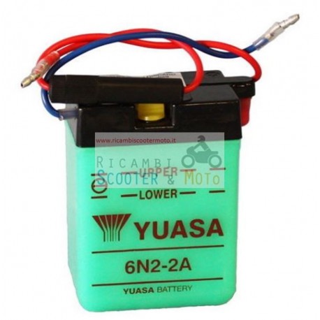 Batteria Yuasa 6N2-2A-1 6V/2Ah Yamaha Tt 350 Senza Kit Acido