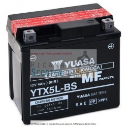 Batterie 12V 4Ah Yuasa Originale Aprilia Sr Rue Purejet 50 03/15 Sans Kit Acide
