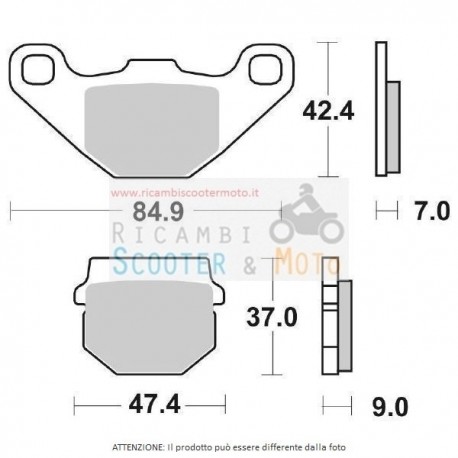 Front brake pads Right-Left ATV Adly Crossroad 150 4T 05 / E Higher