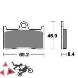 Front Brake Pads Sbs 966Ds-2 Yamaha Yzf R6 R 600 2017-2020