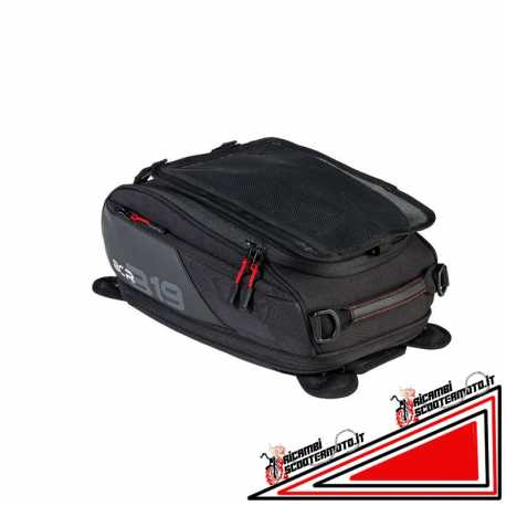 Motorcycle tank bag 15/20 liters fastening straps or magnet