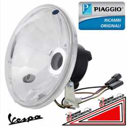 Optique de phare PIAGGIO rond halogène Vespa PX 125 150 PE 200