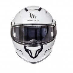Modular helmet MT Helmets Atom SV Solid Gloss Pearl white