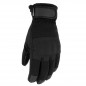 Taktile S-Line Winter-Motorradhandschuhe aus wasserdichtem Leder und schwarzem Stoff