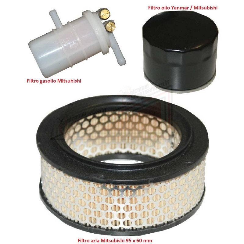 Kit filtro aria olio gasolio MITSUBISHI CASALINI IDEA PICK UP M10 M12