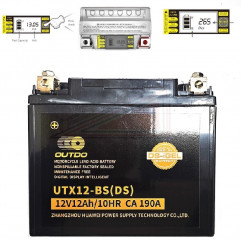 Batterie YTX12-BS Outdo Gel pour moto et Scooter avec écran LCD